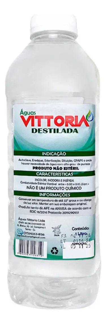 Águas Vittoria Água Destilada 1L - Vittoria